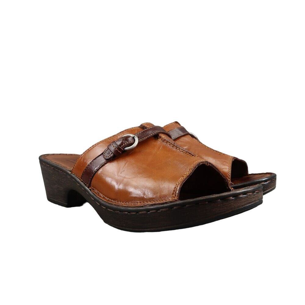 Josef Seibel Shoes Womens 40 Sandal Slip On Leather Classic Fashion Comfort Boho